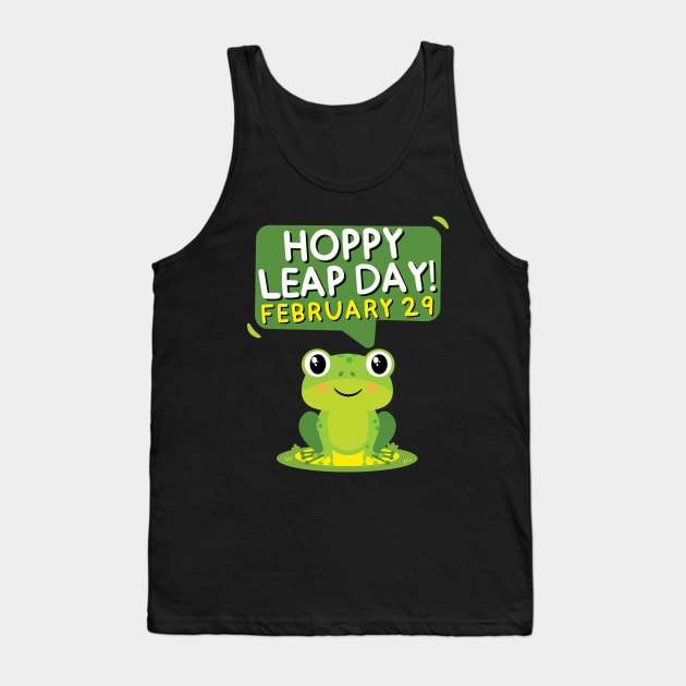 Hoppy Leap Day February 29 Funny Frog Tank Top by aesthetice1